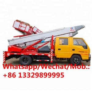 Quality customized 28m aerial working ladder vehicle for sale, Best price JMC brand new 28m moving-house aerial ladder truck for sale