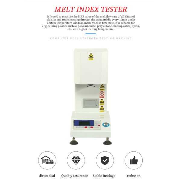 ISO 1133 ASTM D1238 Melt Flow Index Tester with High Temperature Accuracy ±0.2°C for Plastic Testing