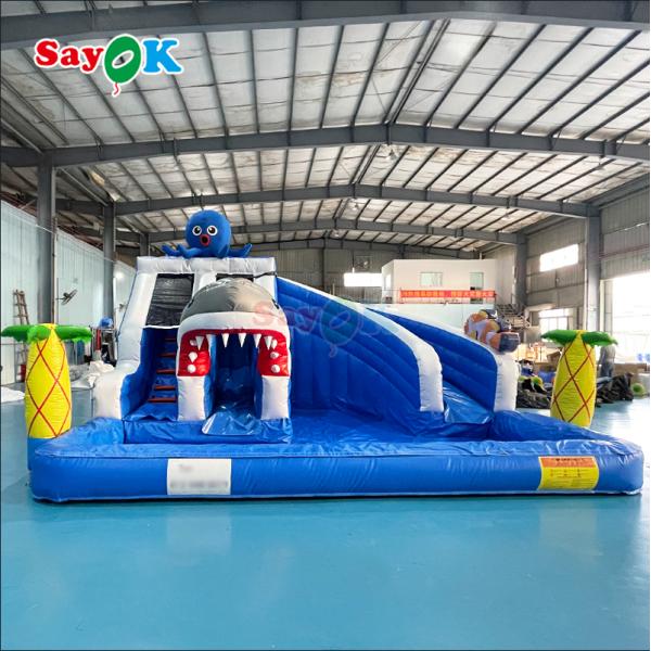 Large Inflatable Combo Slide Shark Inflatable Water Slide Pool Commercial Inflatable Water Slide for Wholesale