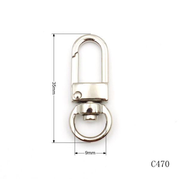Small Swivel Snap Hook Flat Key Chain Snap Hook 35mm For Key Ring