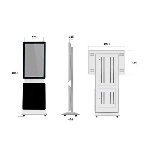 Shopping Mall Touch Screen Kiosk 43" HD Lcd Panel Rotate Android Windows Display