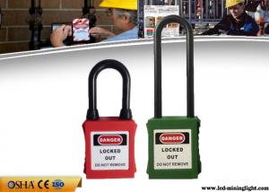 China ABS Lock Body with 76mm Long Nylon Shackle Safety Lockout Padlocks on sale