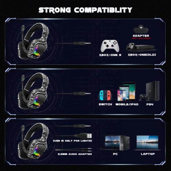 ONIKUMA K20 Camouflage Gaming Headset