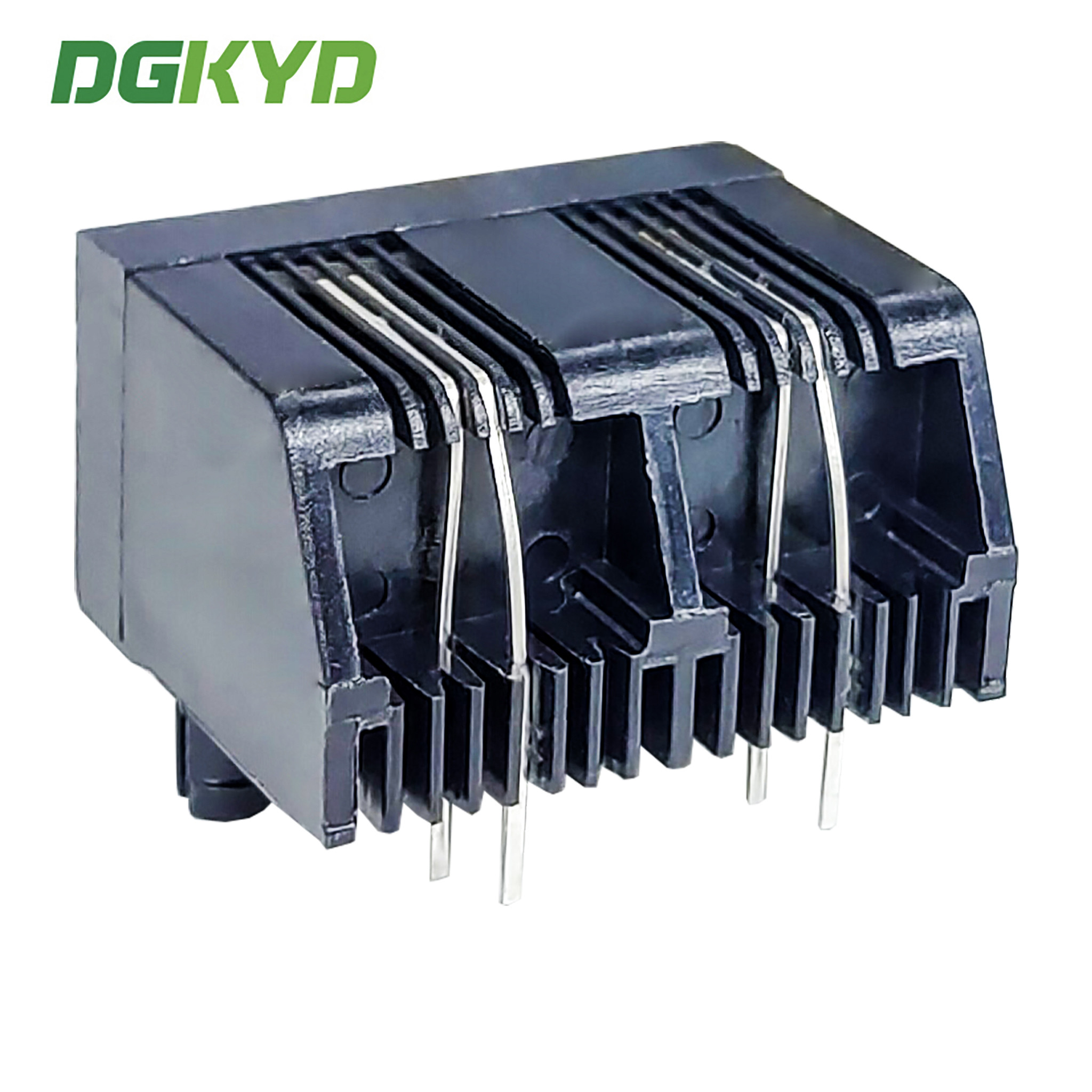 RJ11 Earless Full Plastic 6P2C 1X2 Ethernet Socket DGKYD57221262IWA1DB5 Double
