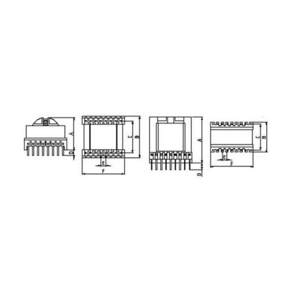 ETD49 High Frequency Transformer Pins 9+10 Phenolic Bobbin For Power Amplifiers