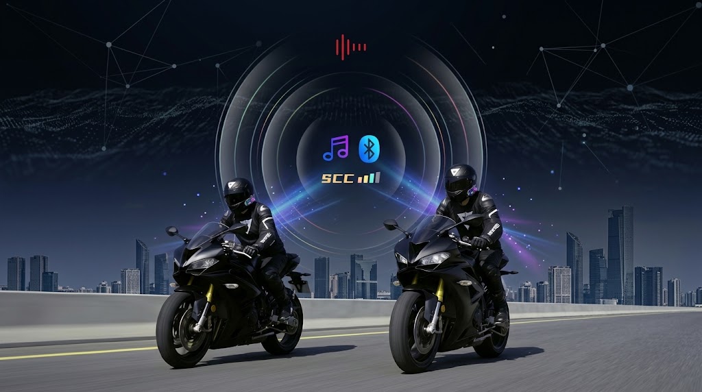 500M Range Helmet Intercom Bluetooth Headset