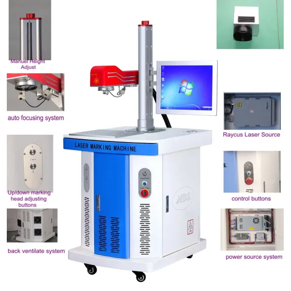 20W Fiber Laser Metal Marking Machine with Raycus Laser Source