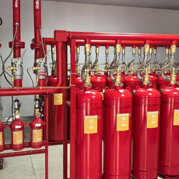 Automatic Internal Storage Pressure Fire Suppression System For Large Area Coverage