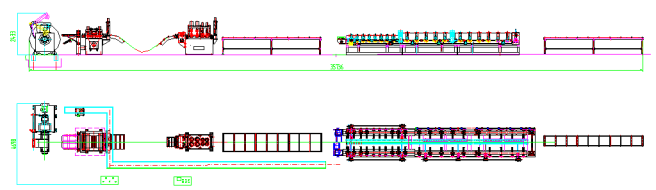 Automatic Cable Tray Decoiler Punching And Cold Bending Production Line Model DPC2050
