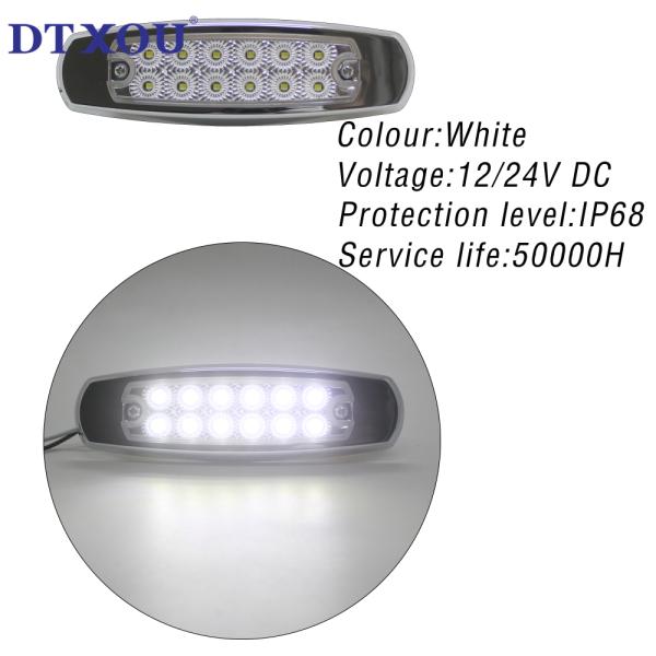 Universal 12-24v Super Bright Flash 12led Warning Strobe Lights Waterproof Dustproof Truck Vehicle Strobe Side Led Marker Light