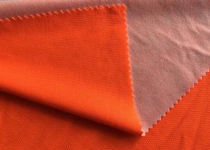 China Polyester Cotton Neon Orange Workwear Weft Knitted Fabric on sale