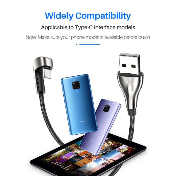 U shaped 3A USB Type C To USB 2.0 Cable