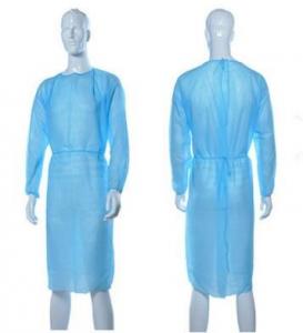 Quality Surgical Dustproof Nonwoven Isolation Gown 15-60gsm With Ties for sale