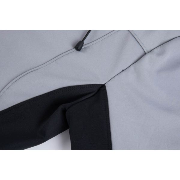 Colorblock softshell jacket detail view