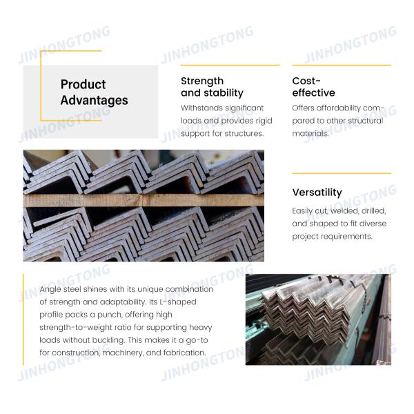 New hot-rolled Q235 galvanized equal angle bars for engineering structures, providing strength and durability