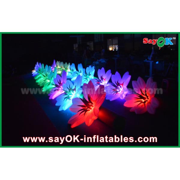 Wedding Romantic Inflatable Led Flower Chain , Outdoor Inflatable Decorations