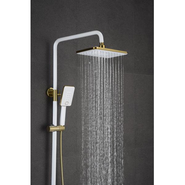 Rainfull Function Concealed Brass Thermostatic Shower System Set with Chrome Finish