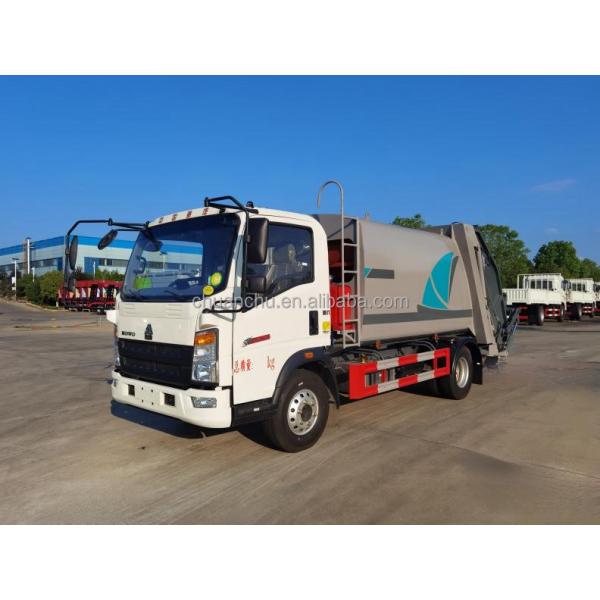 HOWO 8 Weichai 140HP Compression Garbage Truck Custom's Requirement Post-Loading Truck with Manual Transmission Type