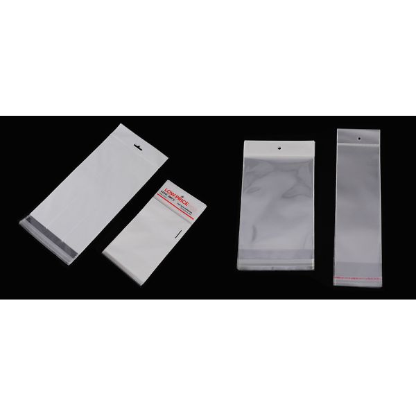 Custom Plastic Packaging Bags Transparent Electronics Phone Accessories Bags White Pearl Film Self-Sealing Retail OPP Bags