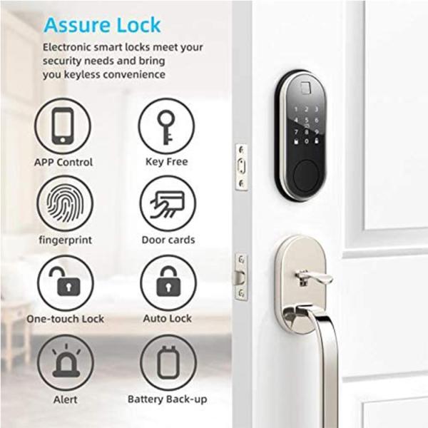 Biometric Smart Deadbolt Door Lock Keyless Smart Entry Door Locks