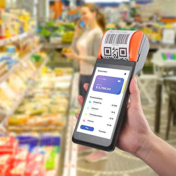 Android 12 Portable Payment Terminal 5.5 Inch Wireless Payment Machine User Friendly