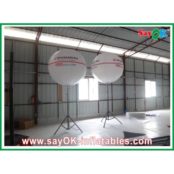 White Inflatable Lighting Decoration Stand Ball With Mental Frame