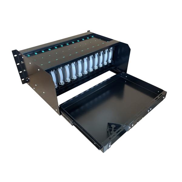 19 Inch 3U 144 Ports High Density ODF Fiber Optic Patch Panel Rack Mount Slide Type