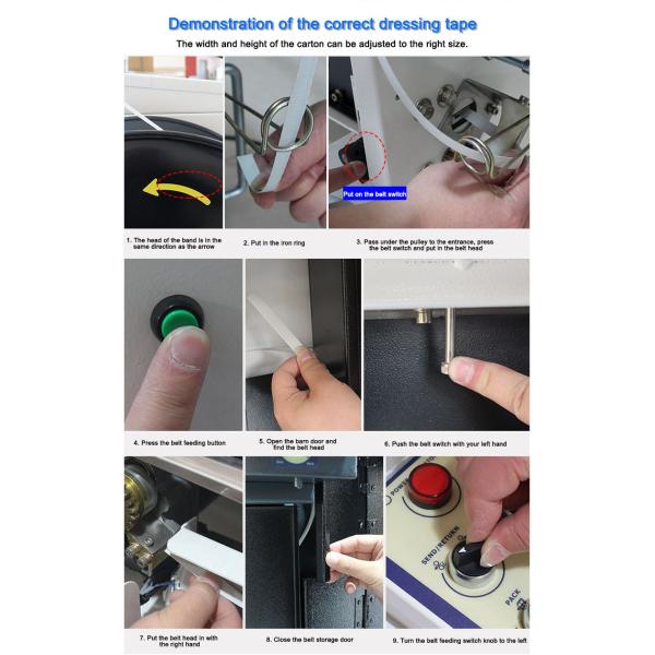 China Automatic Tape PP Belt Box Case Strapping Machine For Packing OEM