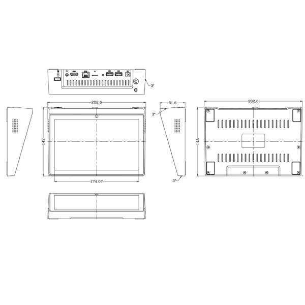 8 Inch Android All In One Machine with Wifi & Bluetooth, Capacitive Multi-touch 8 inch Android Advertising Player