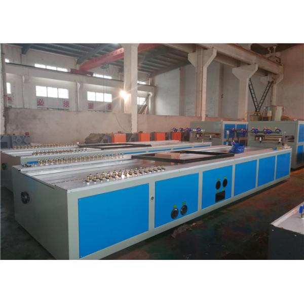 Rain Gutter PVC Sheet Extrusion Machine With Vacuum Calibration Table / Cutter