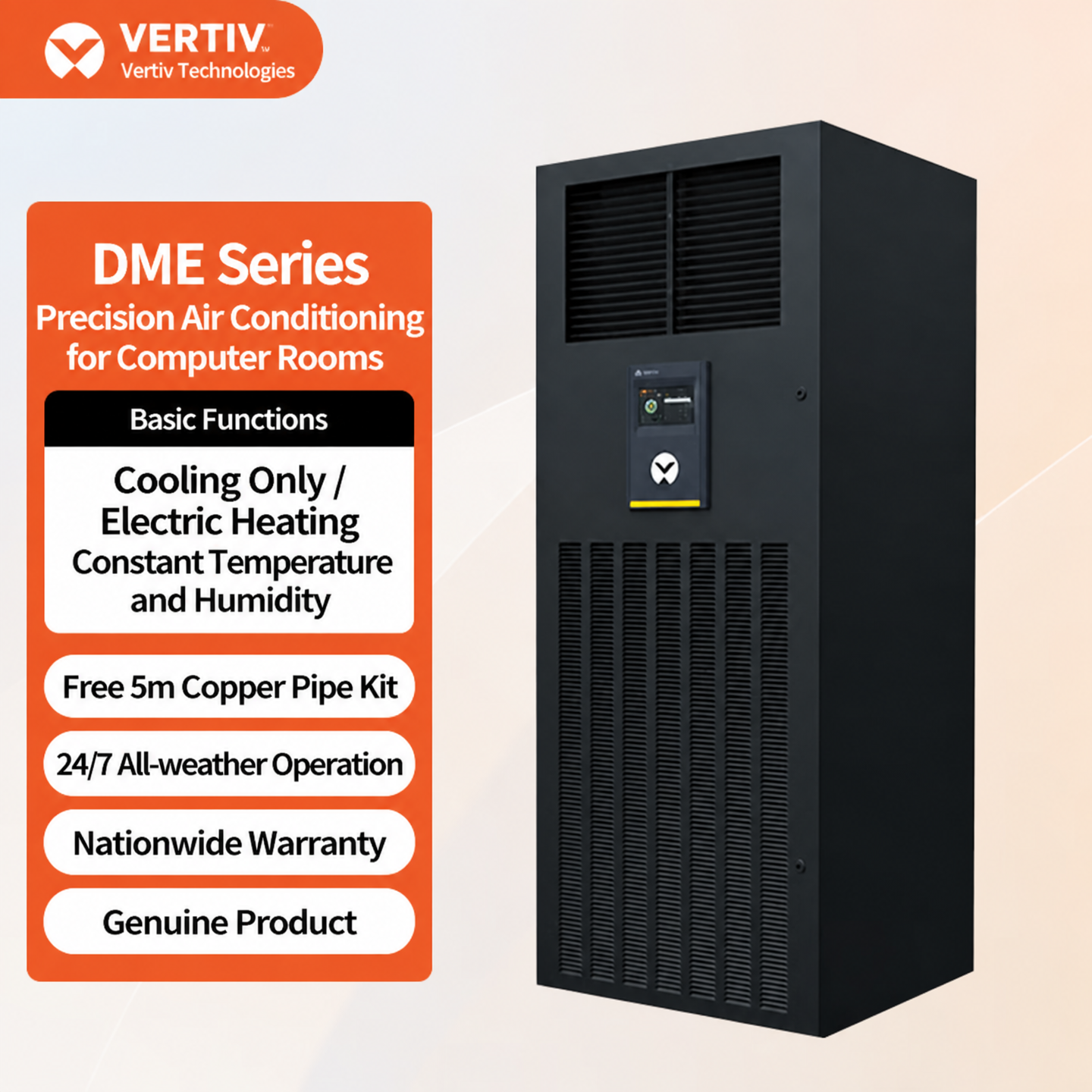 Vertiv Liebert Precision Air Conditioner 22kW for Server Room Cooling System with Scroll Compressor and Smart Control