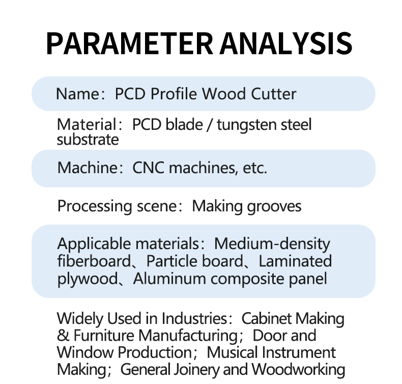 Cutting PCD Polycrystalline Diamond Tools Bullnose Router Bit For Carpentry Woodworking