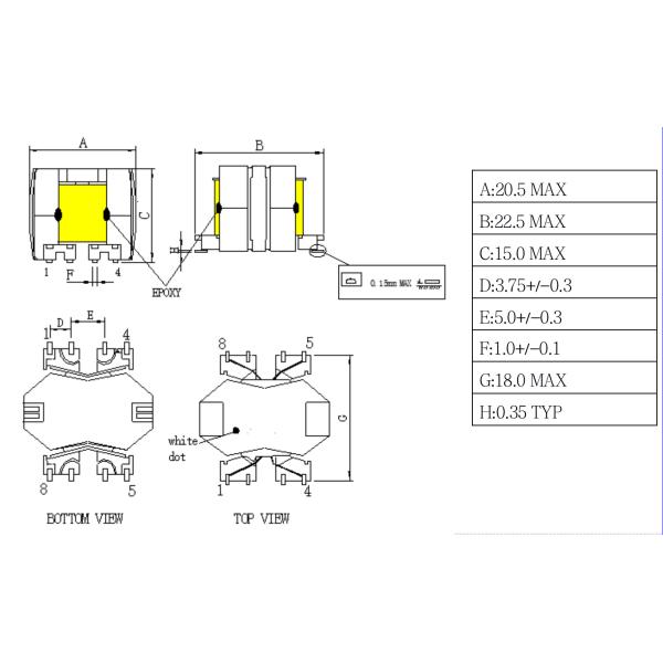 Customized RM6 SMD Shielded Power Inductor ISO9001