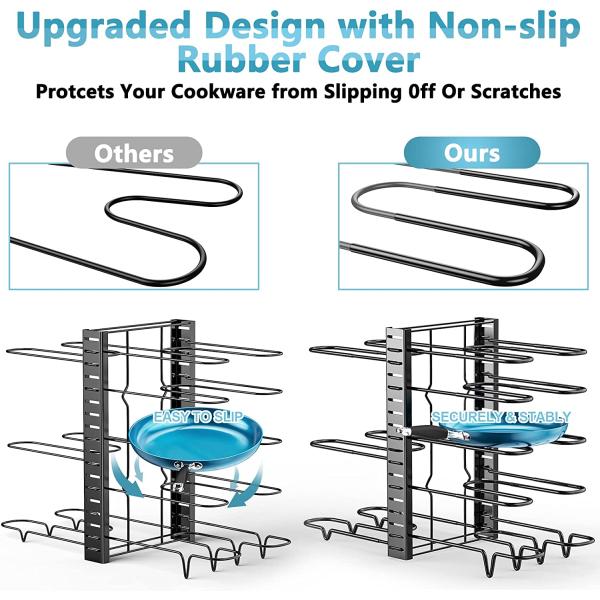 Functional Foldable Iron Rack for Kitchen Cutting Board Storage No-Punch Installation