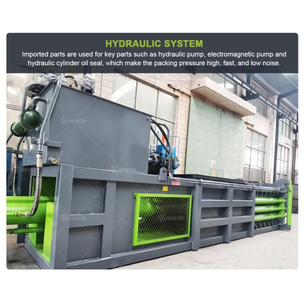 Automatic 9000 KG Horizontal Hydraulic Waste Paper Carton Press Baler Machine with 1
