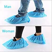 Extra Thick Disposable Shoe & Boot Covers | Durable & Water Resistant Booties | Anti-Slip | One Size Fits Most