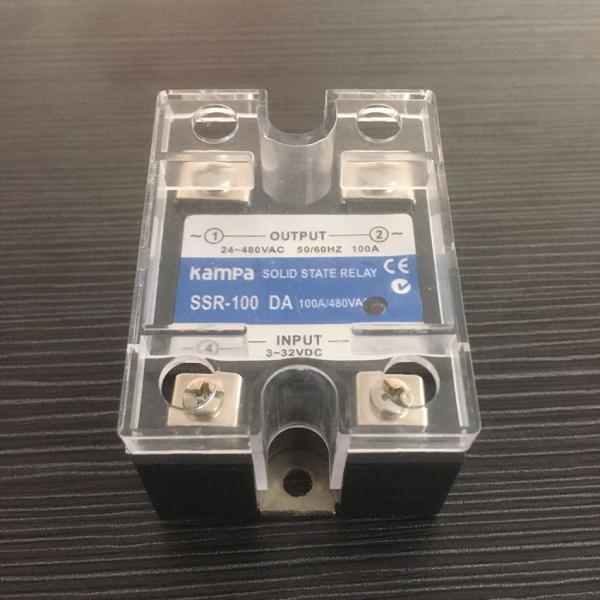 High Quality Single Phase Solid State Relay DC to AC 100A Output 24-480VAC Black SSR Solid State Relay(SSR-100DA)