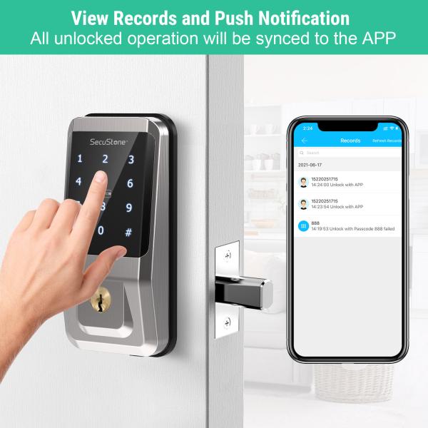 Security Wifi Alarm Smart Touchscreen Intelligent Door Lock Homesafe Security