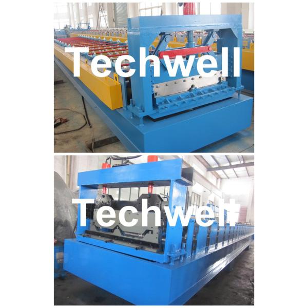 Aluminium , PPGI Standing Seam Cold Roll Forming Machine With Hydraulic Cutting Type