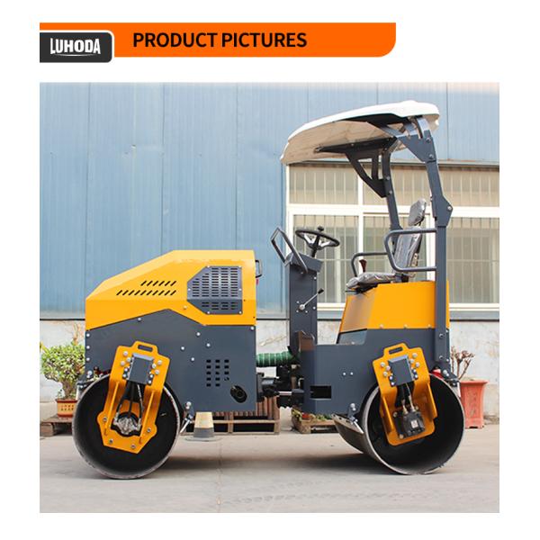 New 3 Ton Diesel Engine Mini Compactor Road Roller Double Drums Roller