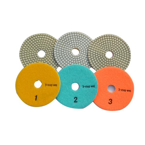 Diameter 4" 5" Flexible Diamond Polishing Pads For Angle Grinder