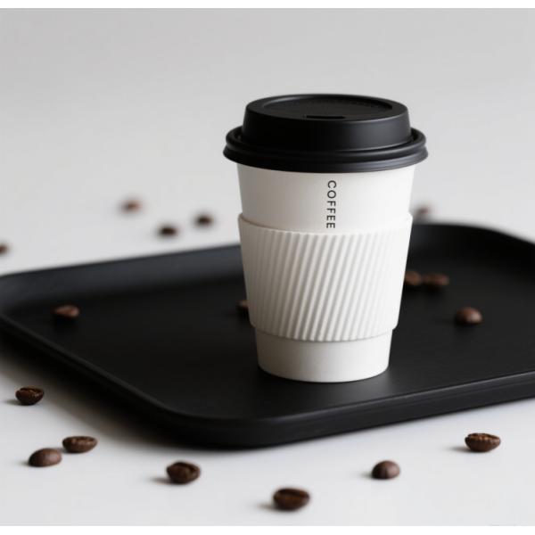 Customize a coffee paper cup with eco-friendly biodegradable printed logo