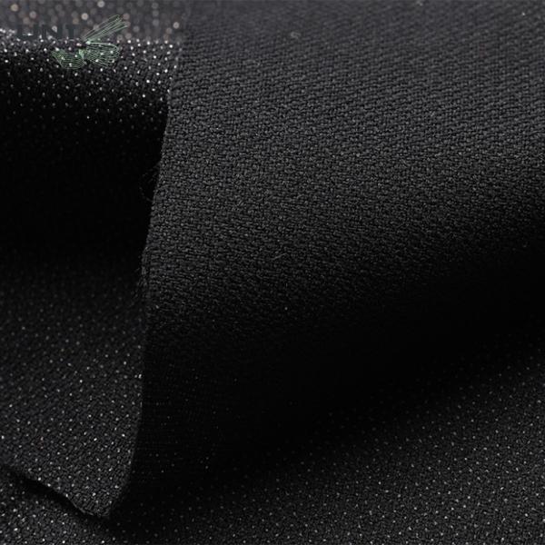Adhesive Double Dot Woven Interlining For Garment Soft/Medium/Hard Hand Feel PA/PES Glue