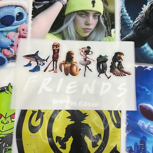 Custom Machine Washable High Stretch DTF Transfers with Customizable Designs for Clothing and Bags