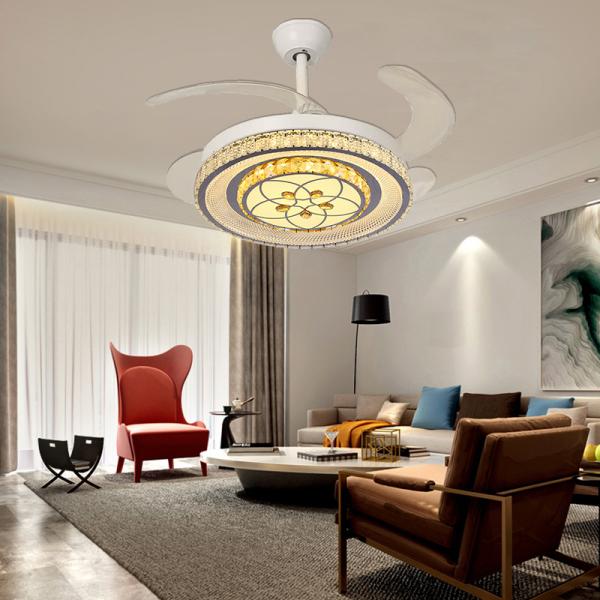 Reversible Folding Ceiling Fan With Light Smart Low Profile Ceiling Fan