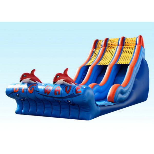 Backyard Large Wave Inflatable Slide For Kids Customized Size And Color