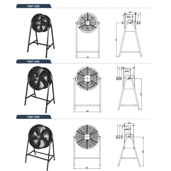 220V / 380V Voltage YWF Series Post Fan Elevator Automatic Rescue Device