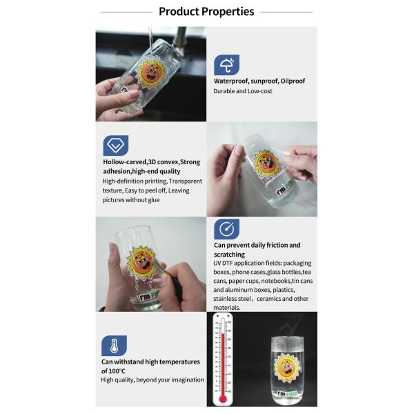 Mobile Phone case Water Cup Skateboard Pattern Printer Multifunctional Label Printer 3 Heads 30cm UV DTF Printer