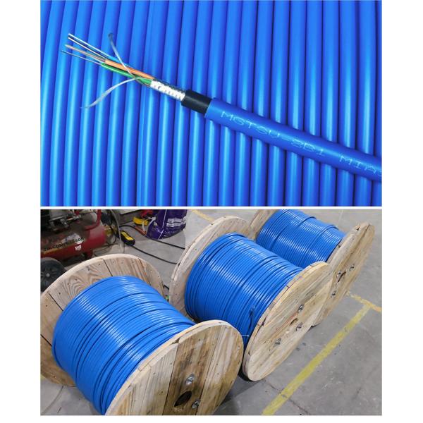 MGTSV 12 24 Core Flame-Retardant Armored Mining Fiber Optic Cable Double Jacket