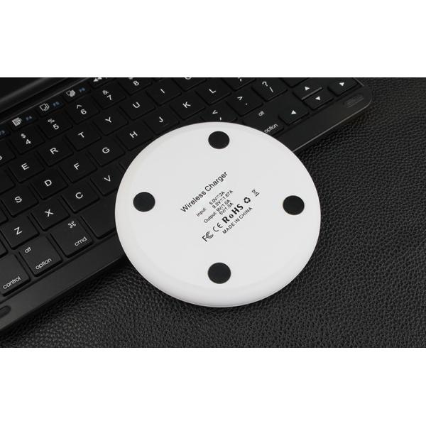 Customized Logo Printing Round Wireless Charger For Mobile Phone With USB HUB Function